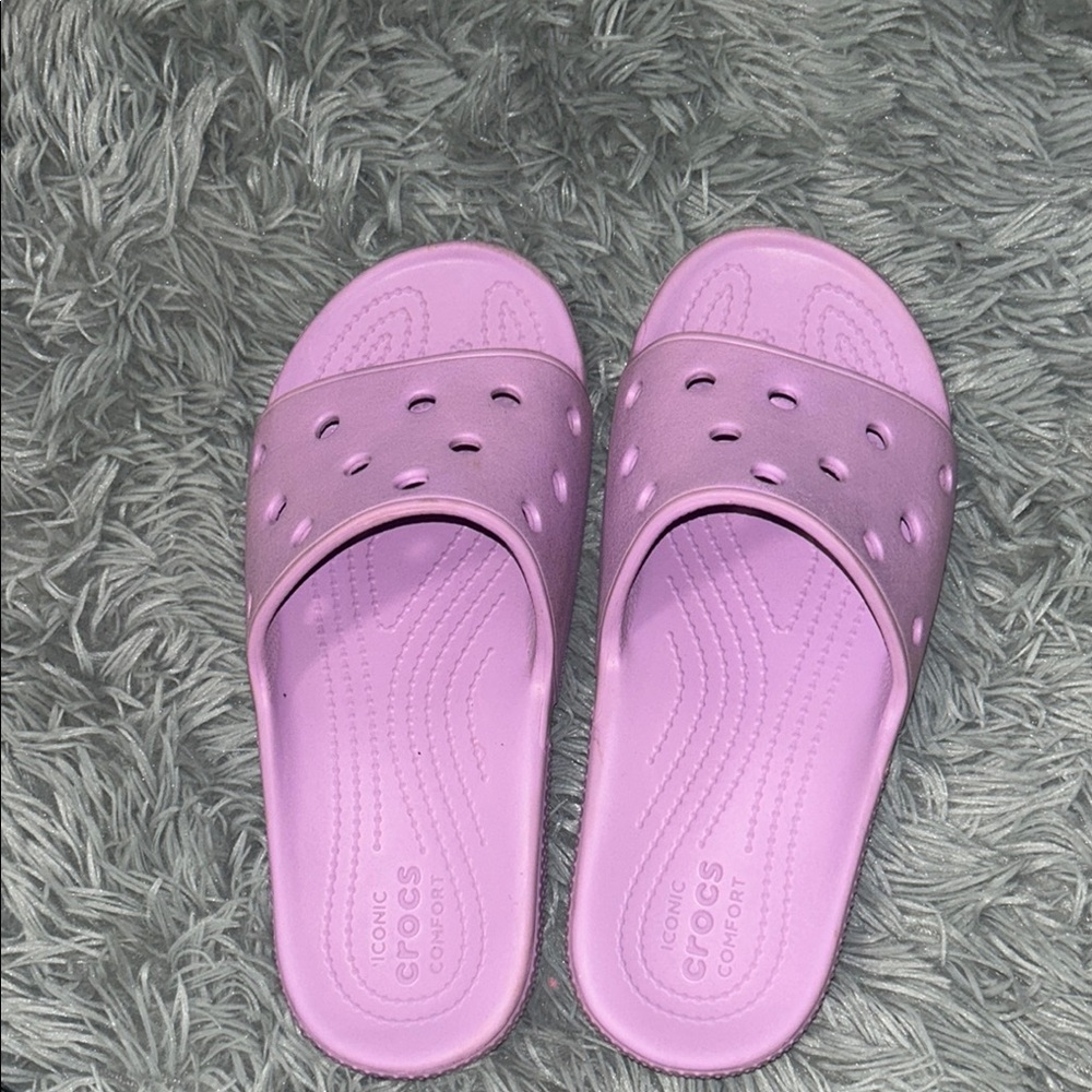 CROCS Lavender Slide Sandals